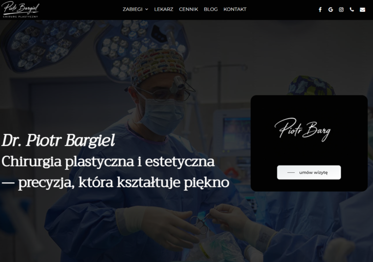 Dr. Piotr Bargiel Chirurgia plastyczna i estetyczna — precyzja, która kształtuje piękno